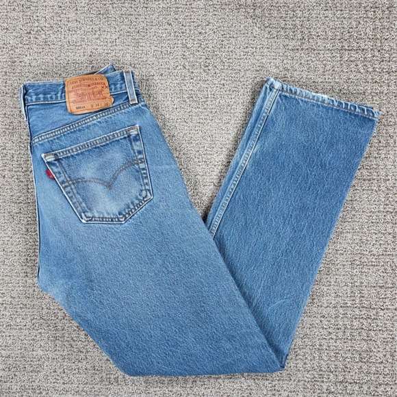 Levi's Other - Vintage 90s Levi's 501xx 32x34 Mens Blue Straight Leg Denim Jeans Made in USA